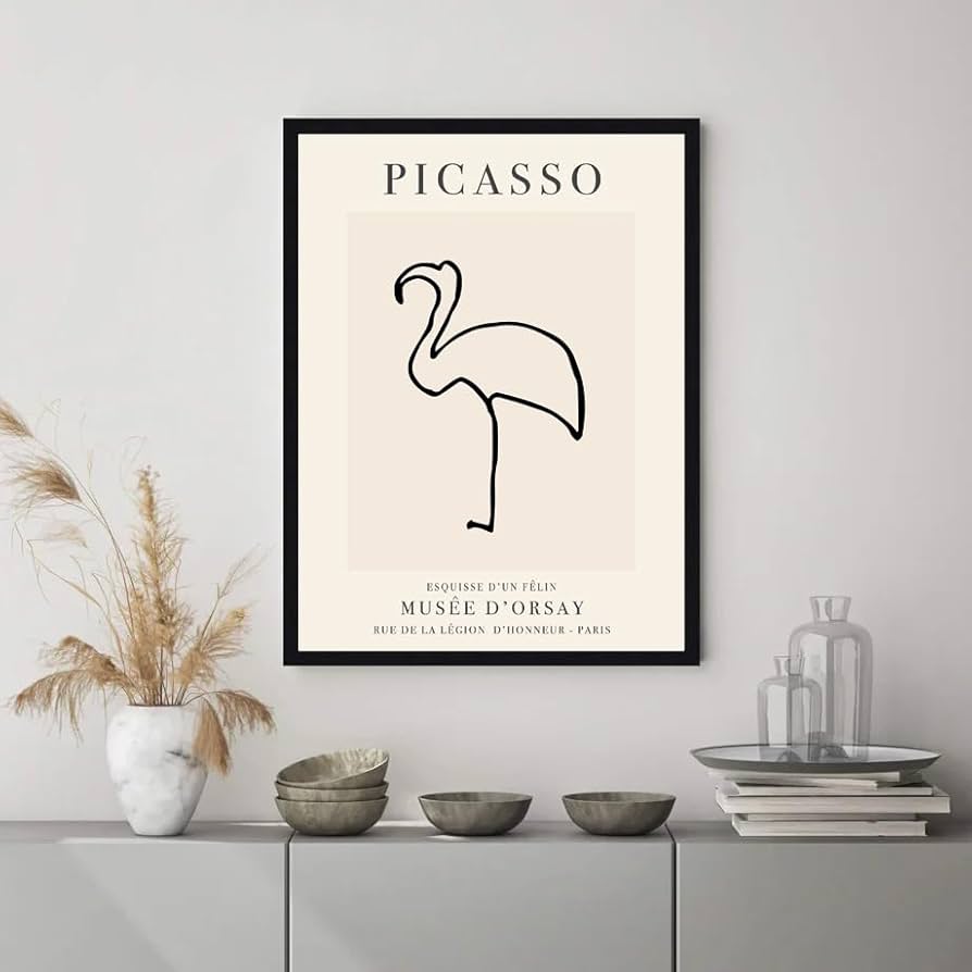 Amazon.co.jp: パブロ・ピカソ・フラミンゴ・ポスター・ミニマ